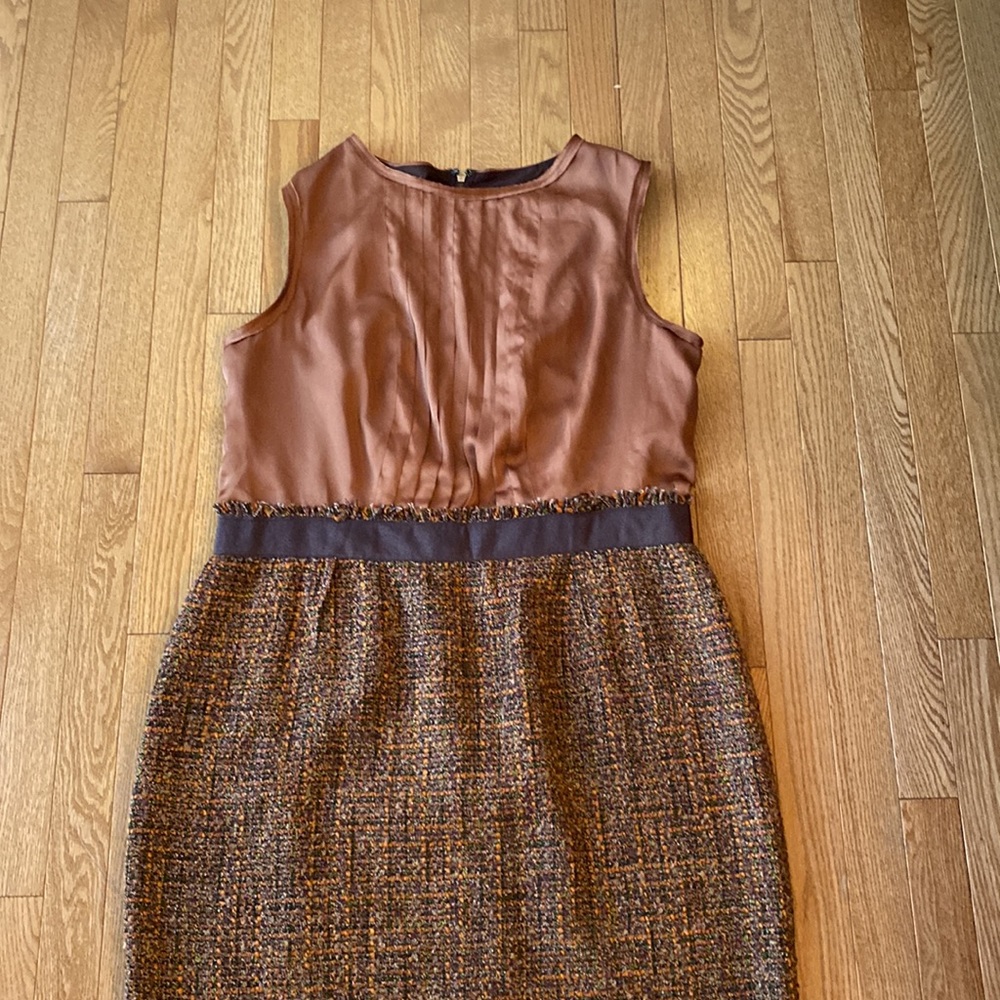 Jones New York Brown Tweed Sheath Dress